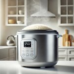 Electric rice cooker with steel pot for efficient and healthy cooking Electric rice cooker with steel pot for efficient and healthy cooking