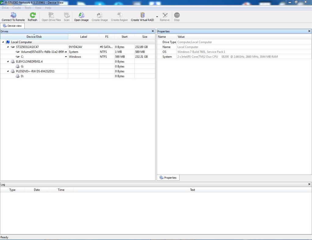 R-Studio Review Main Screen