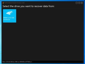 GetDataBack Simple Main Window