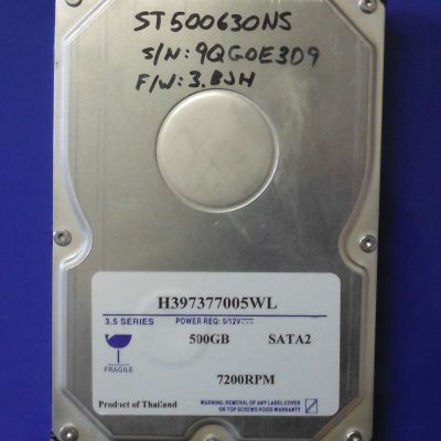 H397377005WL, SEAGATE, ST500630NS