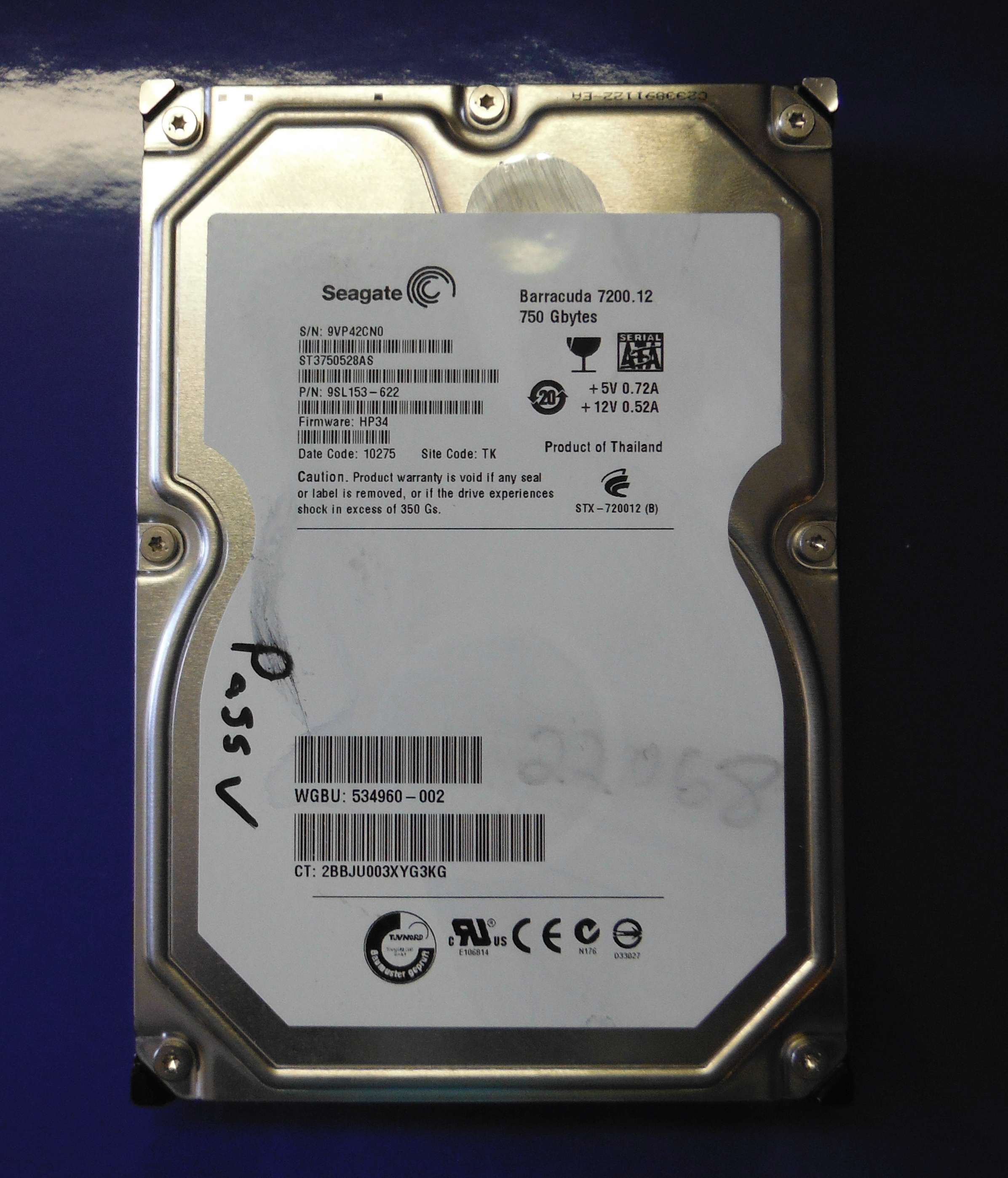 ST3750528AS PN: 9SL153-622 TK 9VP - Data Medics Recovery